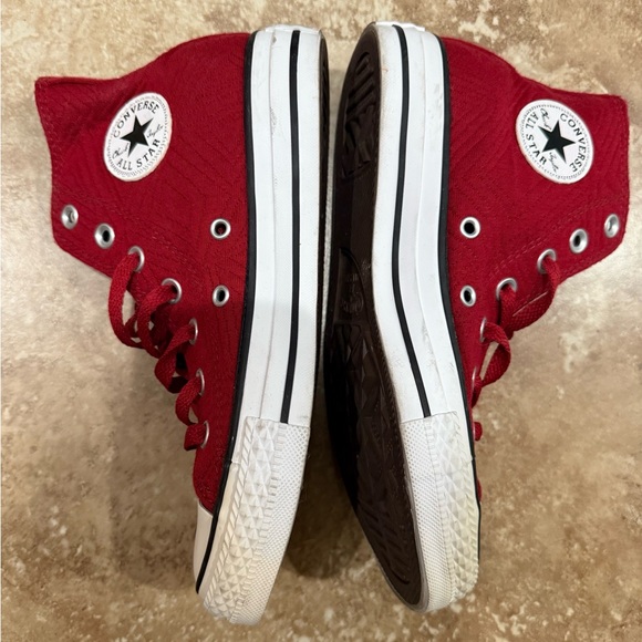 Converse Red High-Top Sneakers- Women’s - Picture 2 of 6